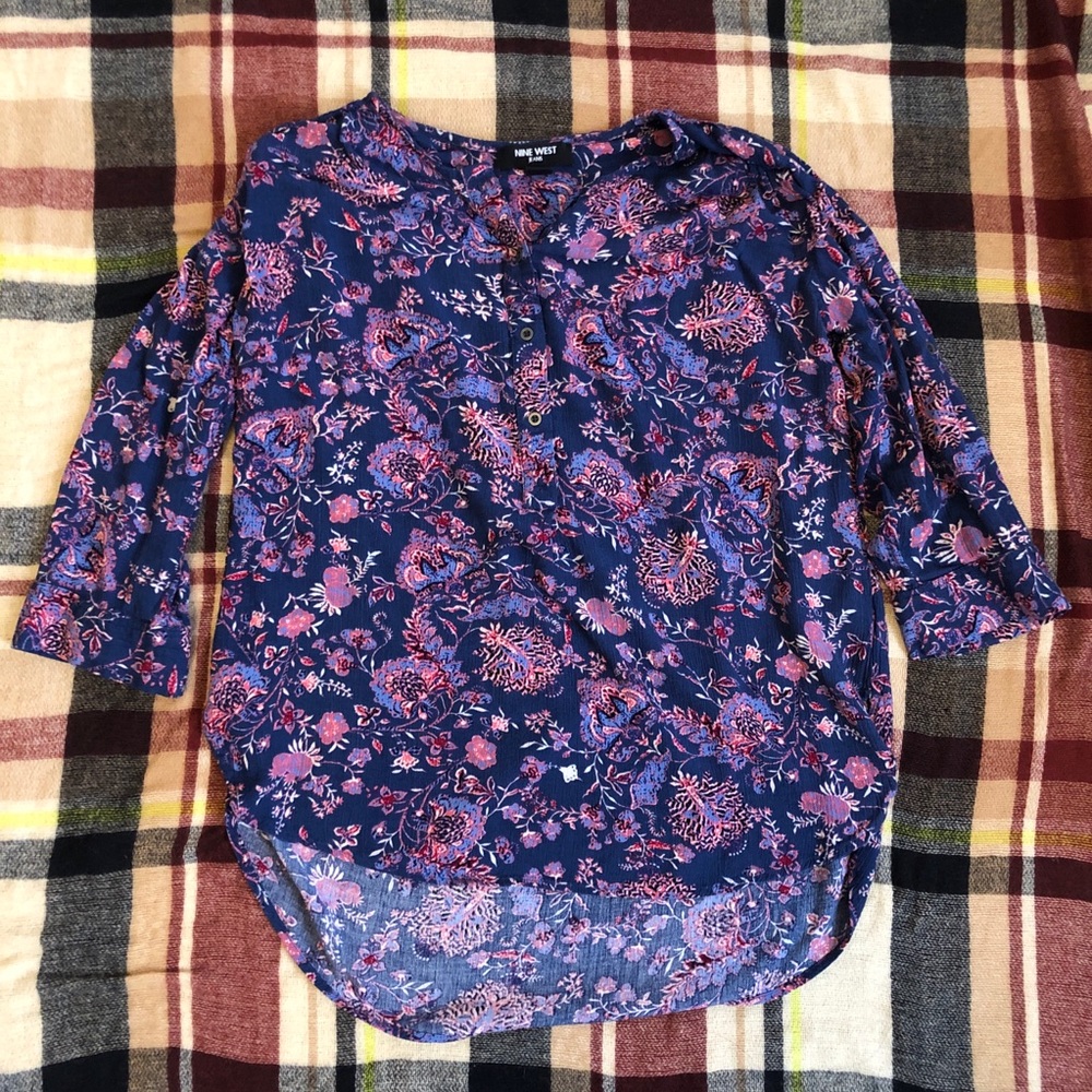 Nine West Patterned Blouse